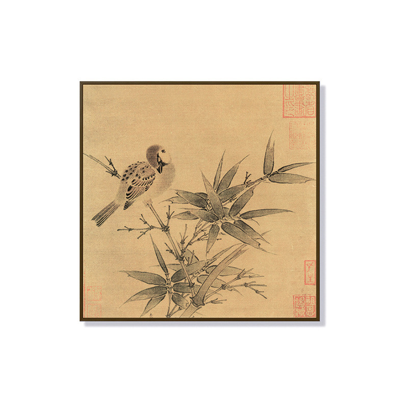 宋代美学花鸟装饰画复古禅意国风挂画新中式茶室办公室书房壁画|undefined