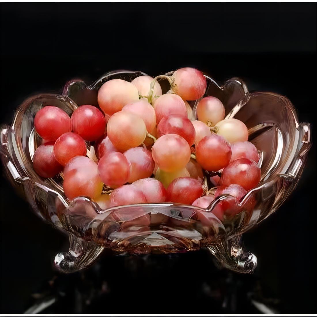 Plato de fruta hogar sala de estar placa de vidrio europeo simple hogar nuevo cristal mesa de café plato de fruta caramelo melón semillas placa