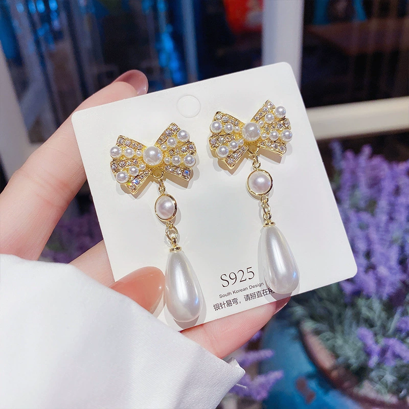Серьги из серебра 925 пробы, Tassel из циркония, длинная легкая подвеска