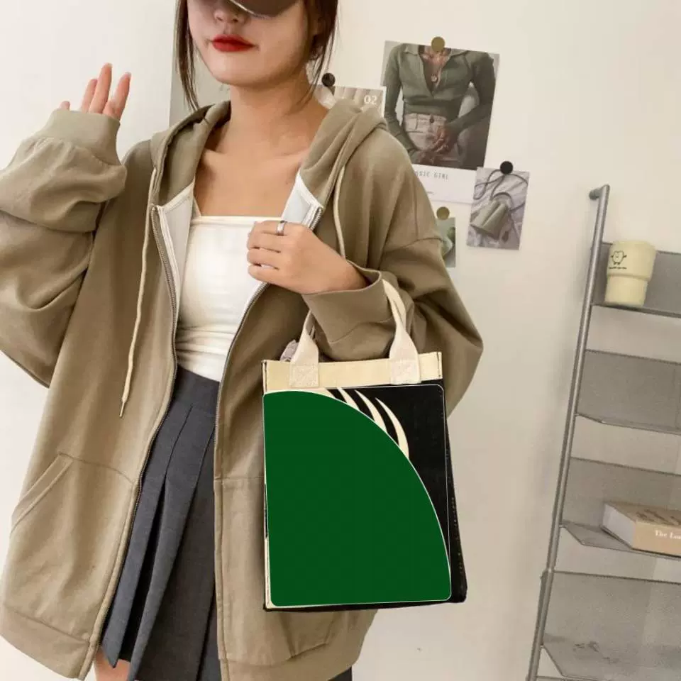 2023厂家新款韩版帆布包大容量女士手提包时尚便当包手提袋