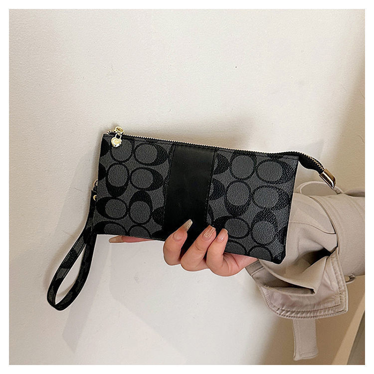Wholesale Foreign Trade Women's Long Wallet Classic Oval Print Vintage Pattern Zipper Wrist Bag Elegant Soft Leather Clutch Bag Wholesale Foreign Trade Women's Long Wallet Classic Oval Print Vintage Pattern Zipper Wrist Bag Elegant Soft Leather Clutch Bag