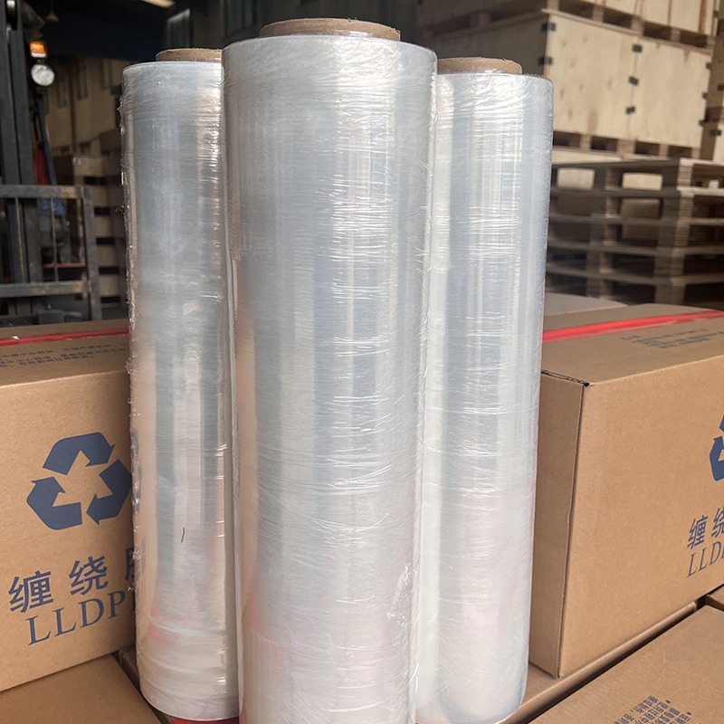 宁波缠绕膜工厂批发拉伸缠绕膜 透明打包膜 pe缠绕膜50cm净重3.2K