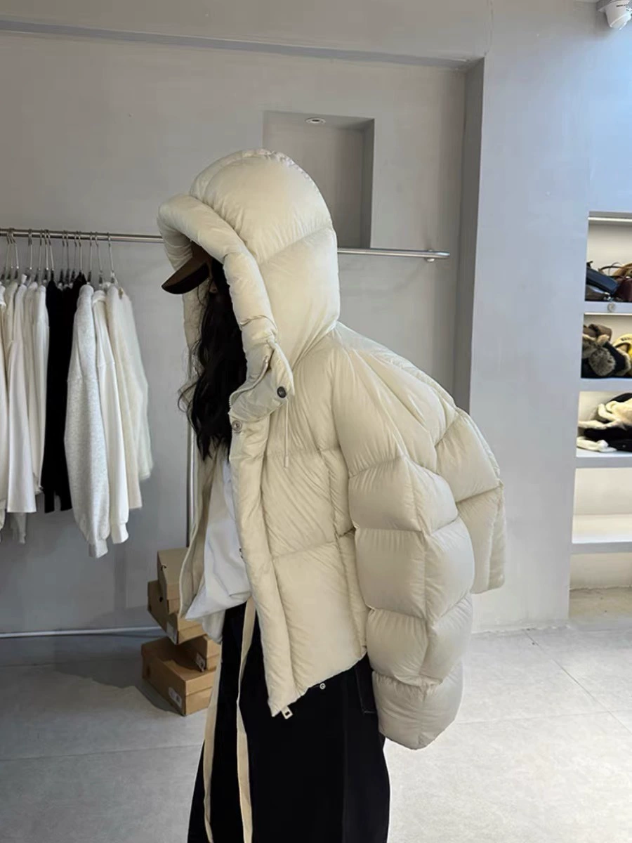 Winter down jacket, ultra light velvet hoody, 2023 collection, increased thickness, for teenagers, duck down