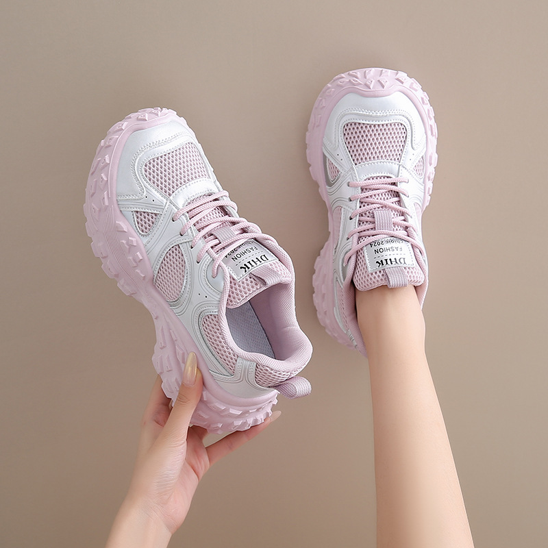 Bn8805 Nuove scarpe da donna alla moda in stile coreano da papà, primavera estate, suola spessa in rete_voghion.com