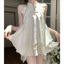 温柔夏季国风气质新中式原创甜美设计宽松上衣短裙套装