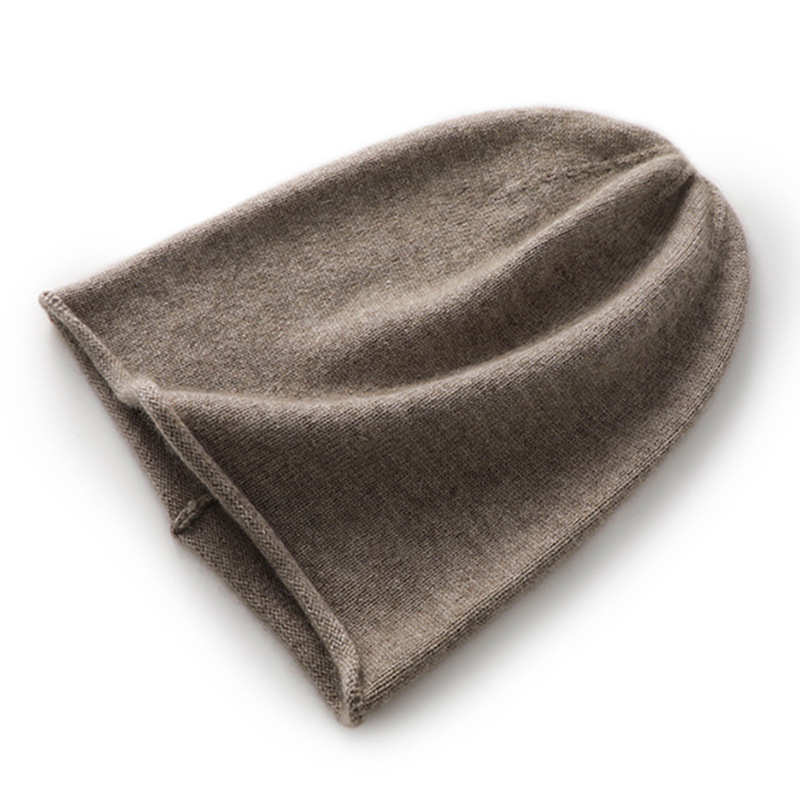Popular Consinee Cashmere Knit Hat with High Elasticity, Rolled Edges, Slouchy Beanie, European and American Casual Cos Style, Direct from the Manufacturer