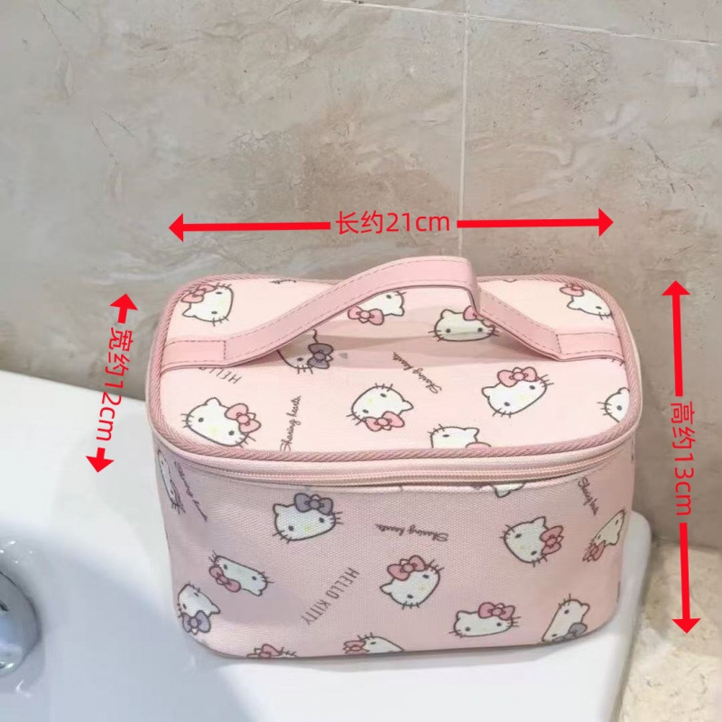 ·新しいかわいいプリント大容量収納ハンドバッグポータブル収納洗濯収納化粧品バッグ|undefined