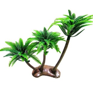 36CM long plastic simulation coconut model coconut tree decoration Gardening Landscape micro landscape large three coconut trees with fruit