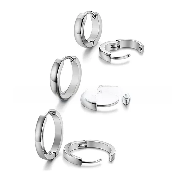 Source direct supply 2022 new Korean fashion temperament titanium steel curved face earring earrings ebay set decoration