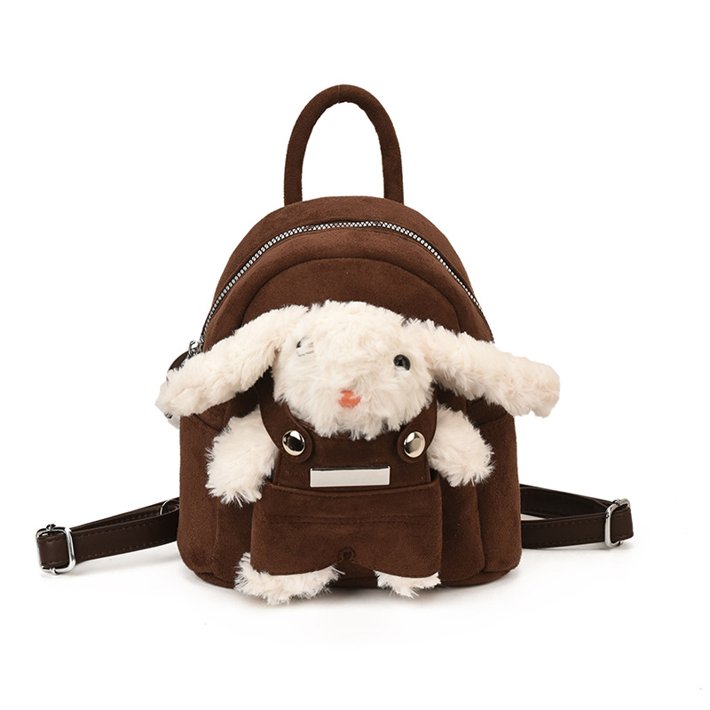 Caricatura encantadora mochila de peluche conejo viaje ligero mochila para niños y niñas nueva mochila para niños de comercio exterior