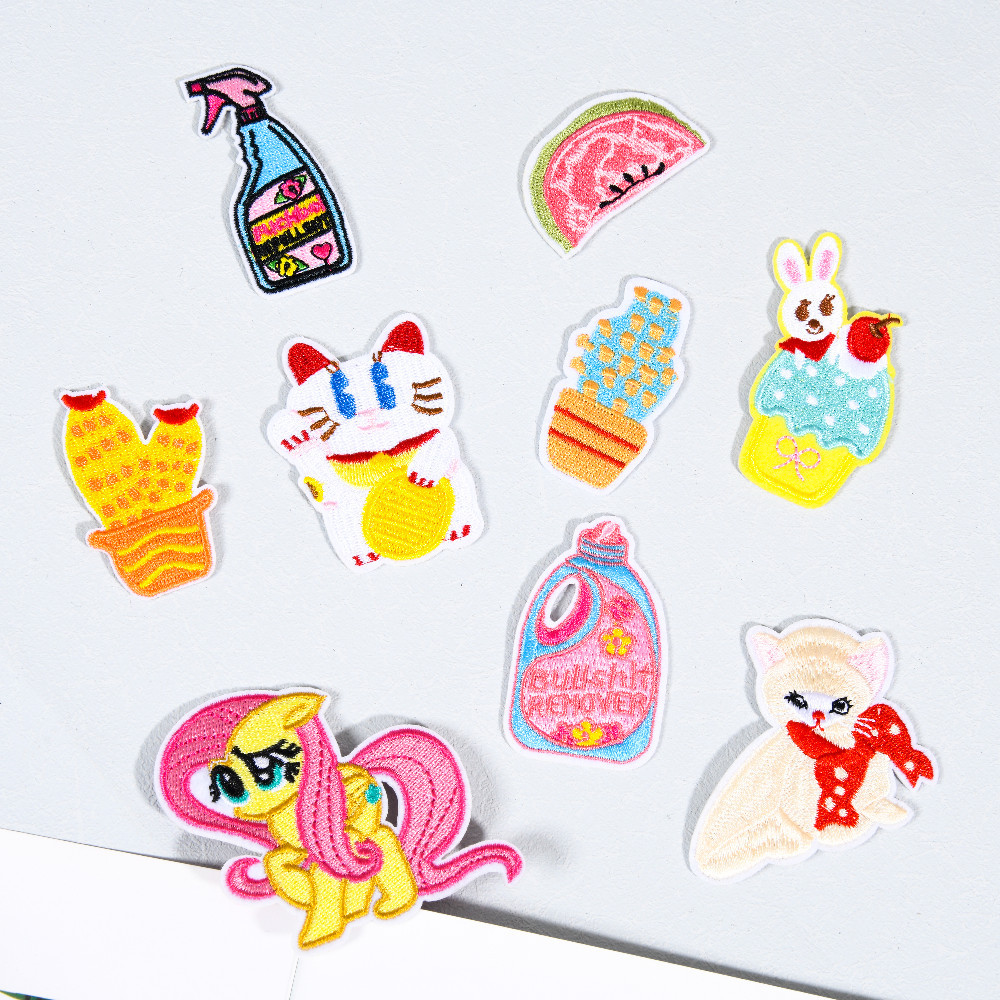 馨文现货电脑绣花刺绣卡通动物水果植物新款服装鞋帽搭配外贸批发