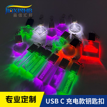 2025新款Type C充电狗牌USB C发光吊坠LED炫彩灯宠物狗铭牌