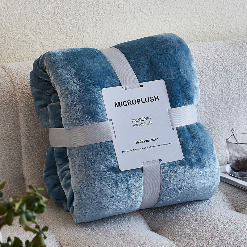 Manta de Franela de Color Sólido Estilo Europeo, Manta para Siesta, Clase A, Manta de Oficina, Manta de Regalo para Dormitorio, Venta al por Mayor