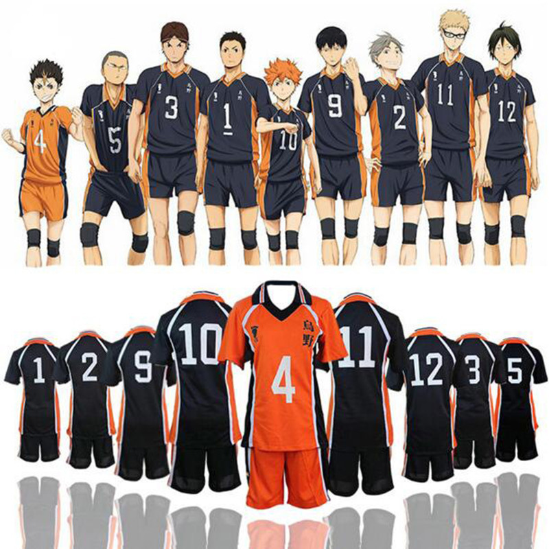 2025 New Wuye High School Volleyball Department Volleyball Youth Sweatshirt Anime Printed T-Shirt Cosplay Ball Clothes