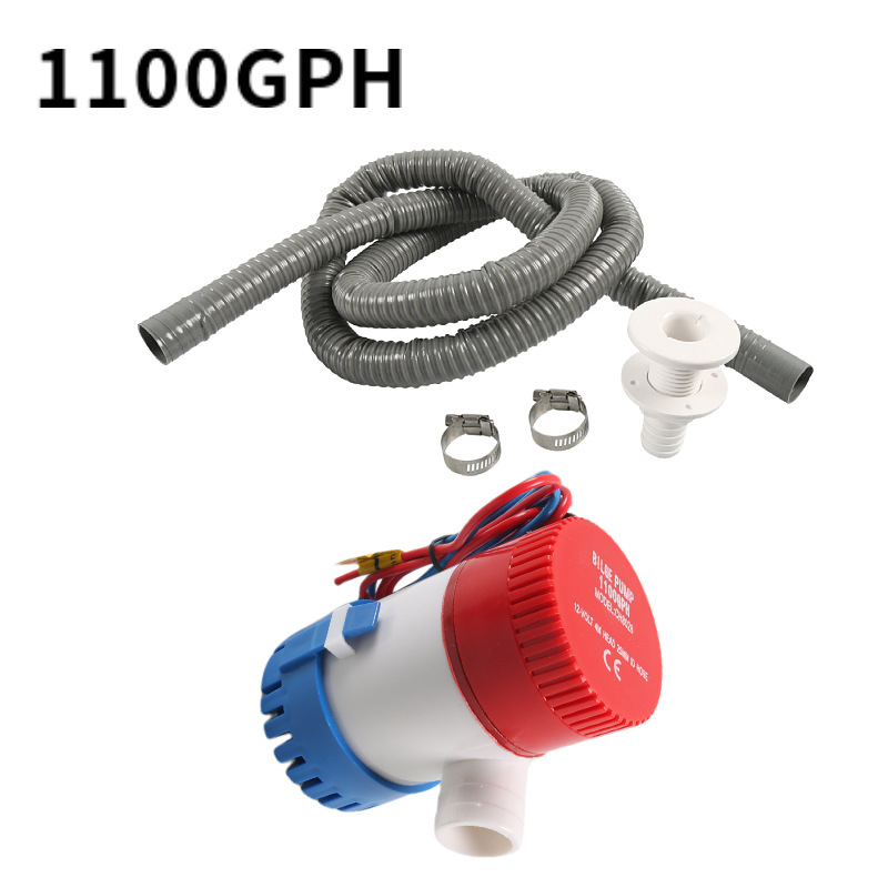 1100GPH bilge 펌프 회색 파이프 배수 키트