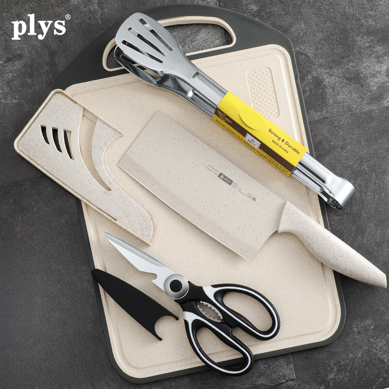 Yangjiang cuchillo de cocina super rápido afilado tablero de corte cuchillo de cocina 2 en 1 cuchillo de cocina inoxidable conjunto de acero inoxidable