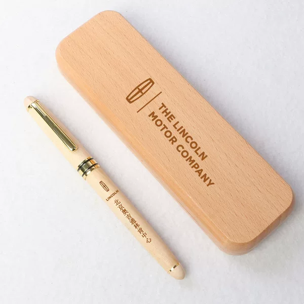 Maple Signature Pen Beech Box Set Creative Wooden Pen Lettering Event Commemorative Ballpoint Pen Gift Wooden Pen