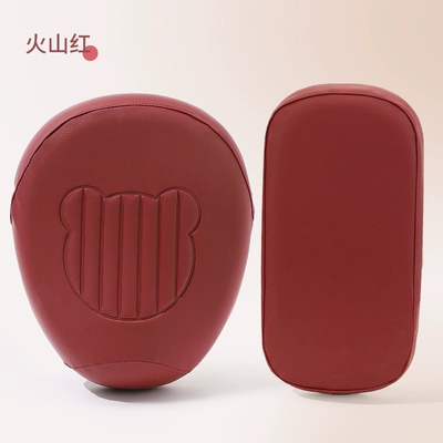 Electric car cushion: cover, waterproof and sun-proof cushion - embossed-bear-front-seat-cover-rear-seat-cover-volcano-red