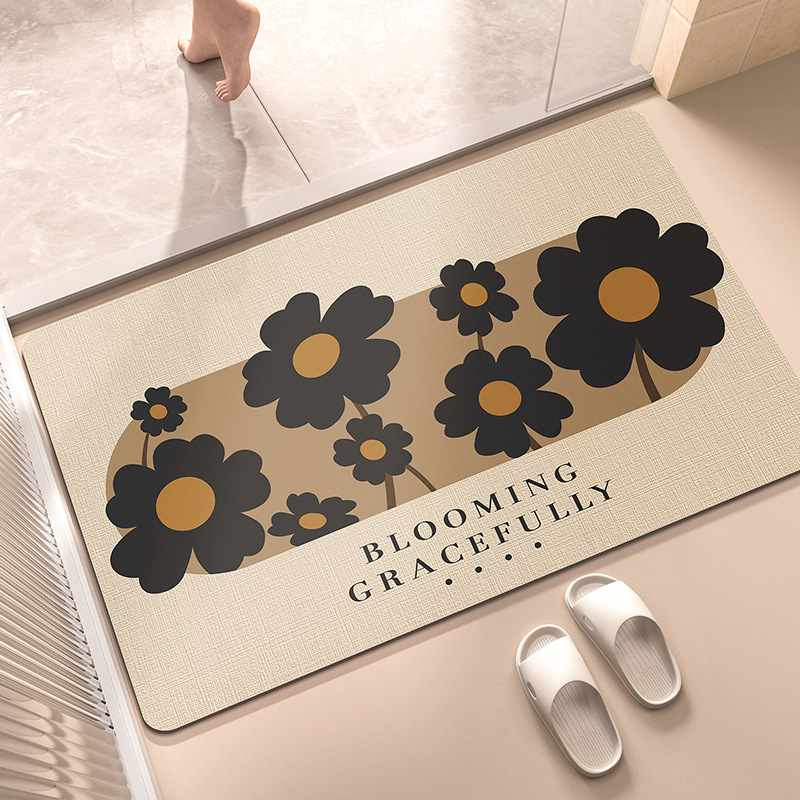 Alfombra del piso del baño alfombra absorbente de barro de diatomeas alfombra del piso del baño alfombra antideslizante puerta del baño