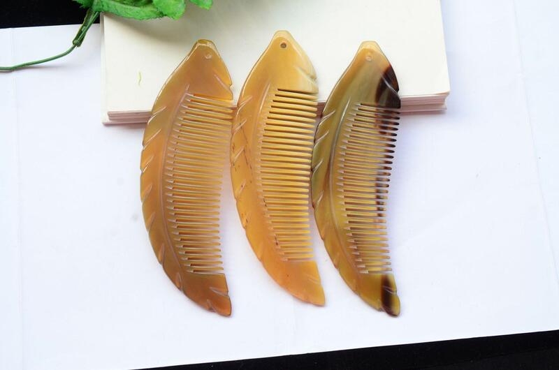 メーカー卸売り黄牛角櫛ヤク角櫛水牛角櫛厚い太った櫛バッグ櫛ポケット櫛静電気防止|undefined