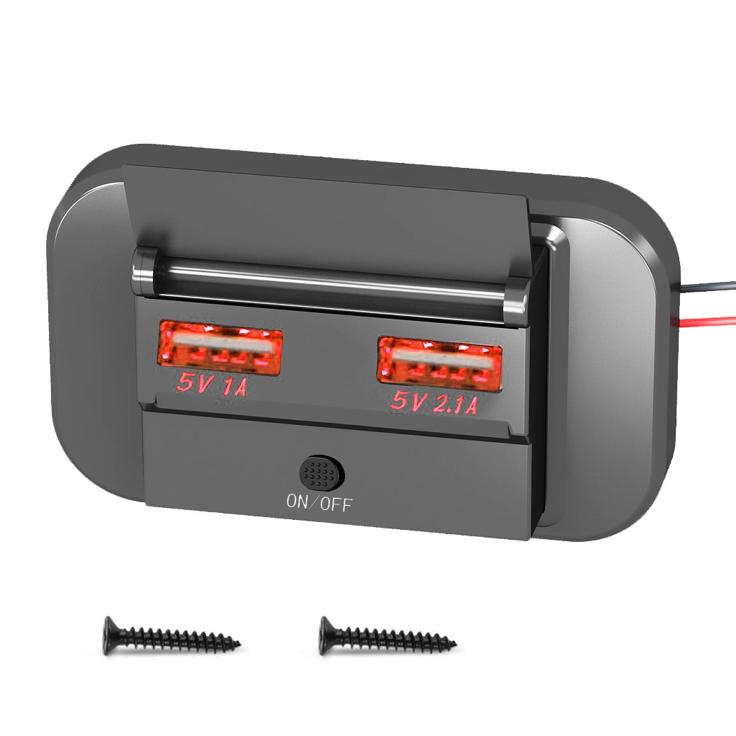 Nuevo coche modificado RV yate bus teléfono móvil cargador de coche interfaz dual sin apertura 5V/3.1A