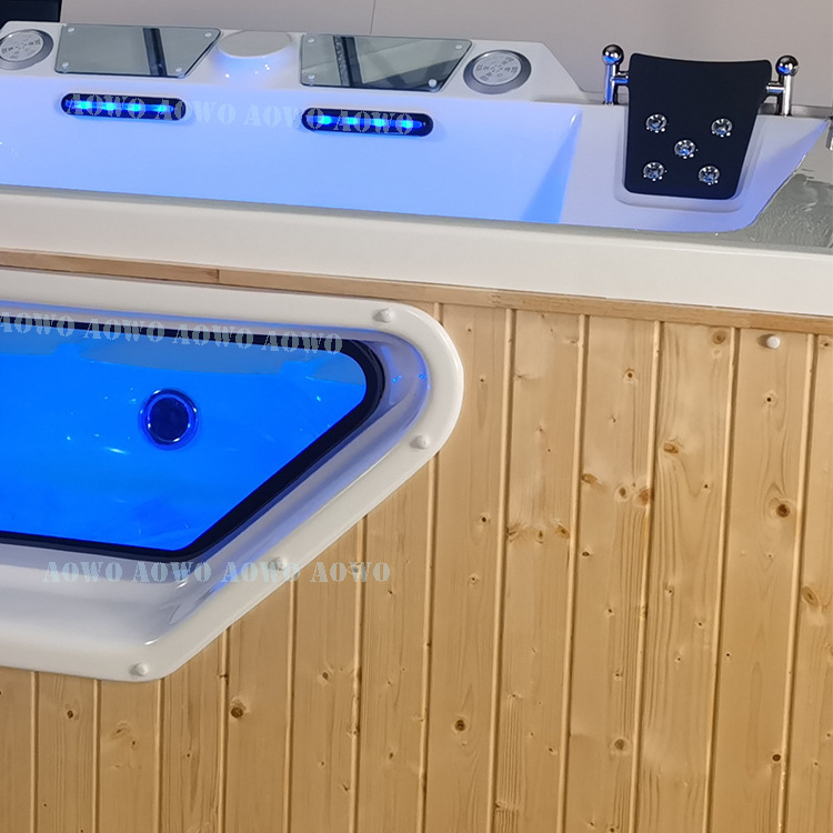 Bañera de masaje al aire libre ingeniería piscina temperatura constante calefacción jardín baño Spa surf bañera 2900m