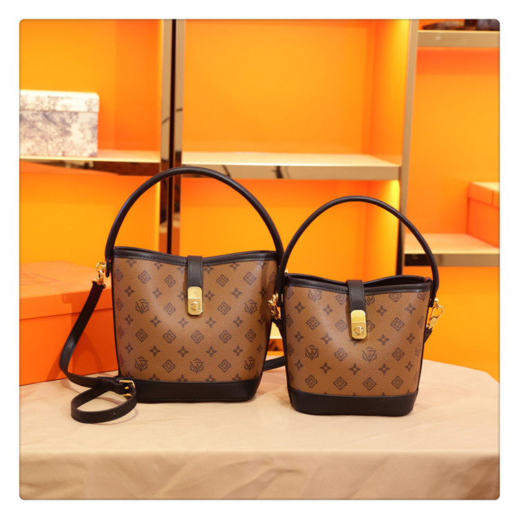 Nuova personalità stampa borsa a tracolla retrò tendenza moda borsa a secchiello di grande capacità tutto-fiammifero borsa di fascia alta femminile_voghion.com