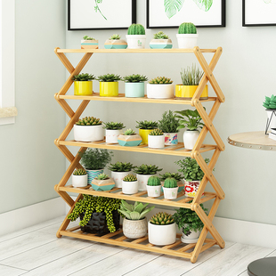 Multi-Layer Indoor and Outdoor Flower Stand for Living Room Balcony, Floor-Standing Flower Pot Rack, Green Radish Succulent Storage Rack Assembly for Home Use