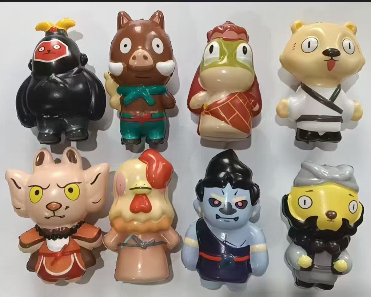 Caricatura esponja pie estrella rebote lento pellizco pellizco desempaquetar artefactos encantadores muñecas pu adornos extraños