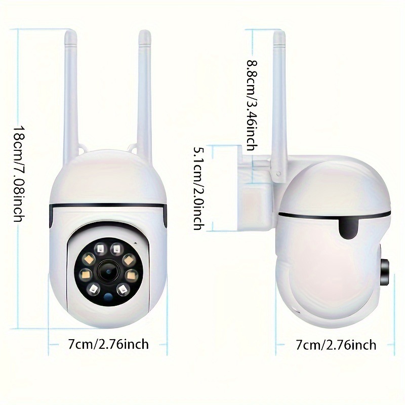 1080P hd Wires Security Camera con Color Night Vision 2