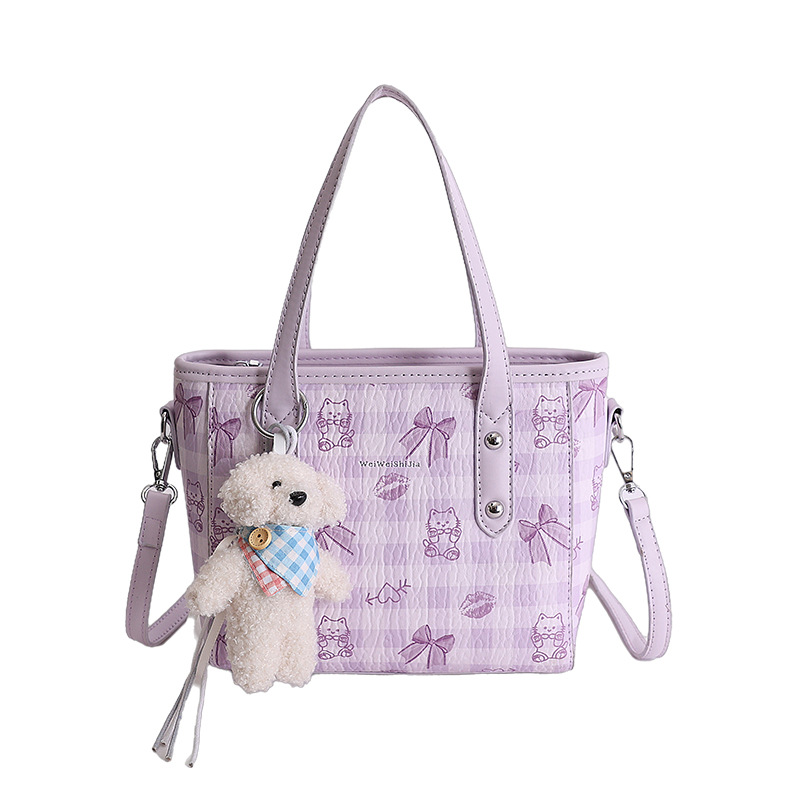 Hanfeng impresión de dibujos animados bolso de cubo de mano mujer 2026 nuevo lindo diario ocio viaje mochila de hombro