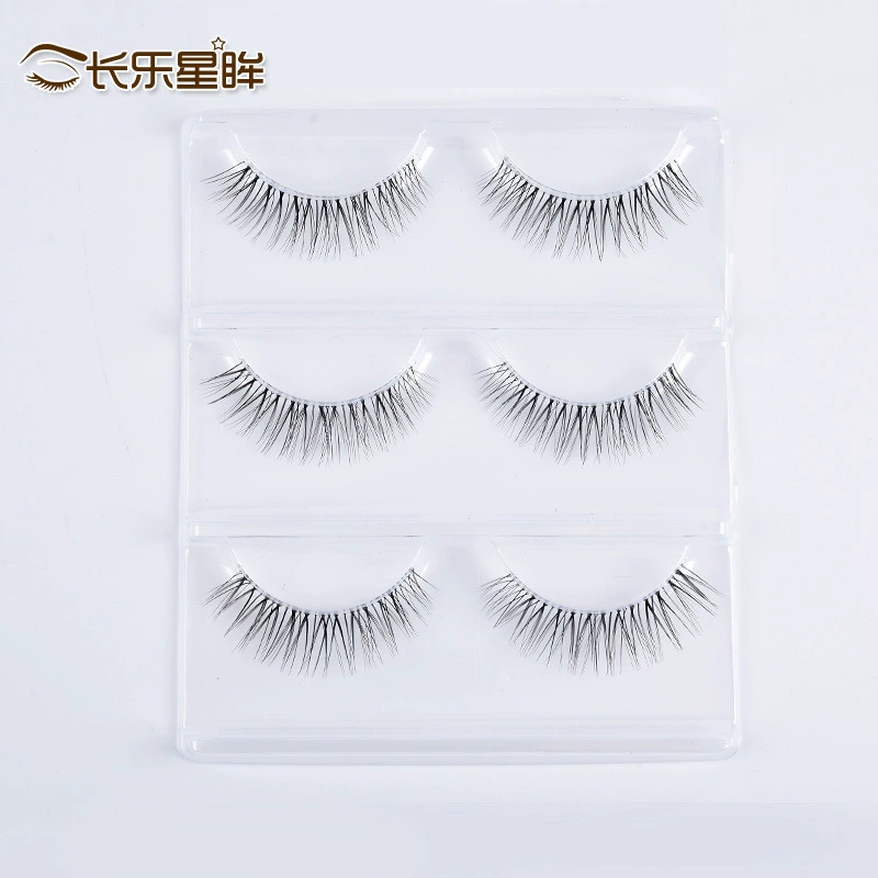 Three dimensional false eyelashes, soft nude curling softener, 3D