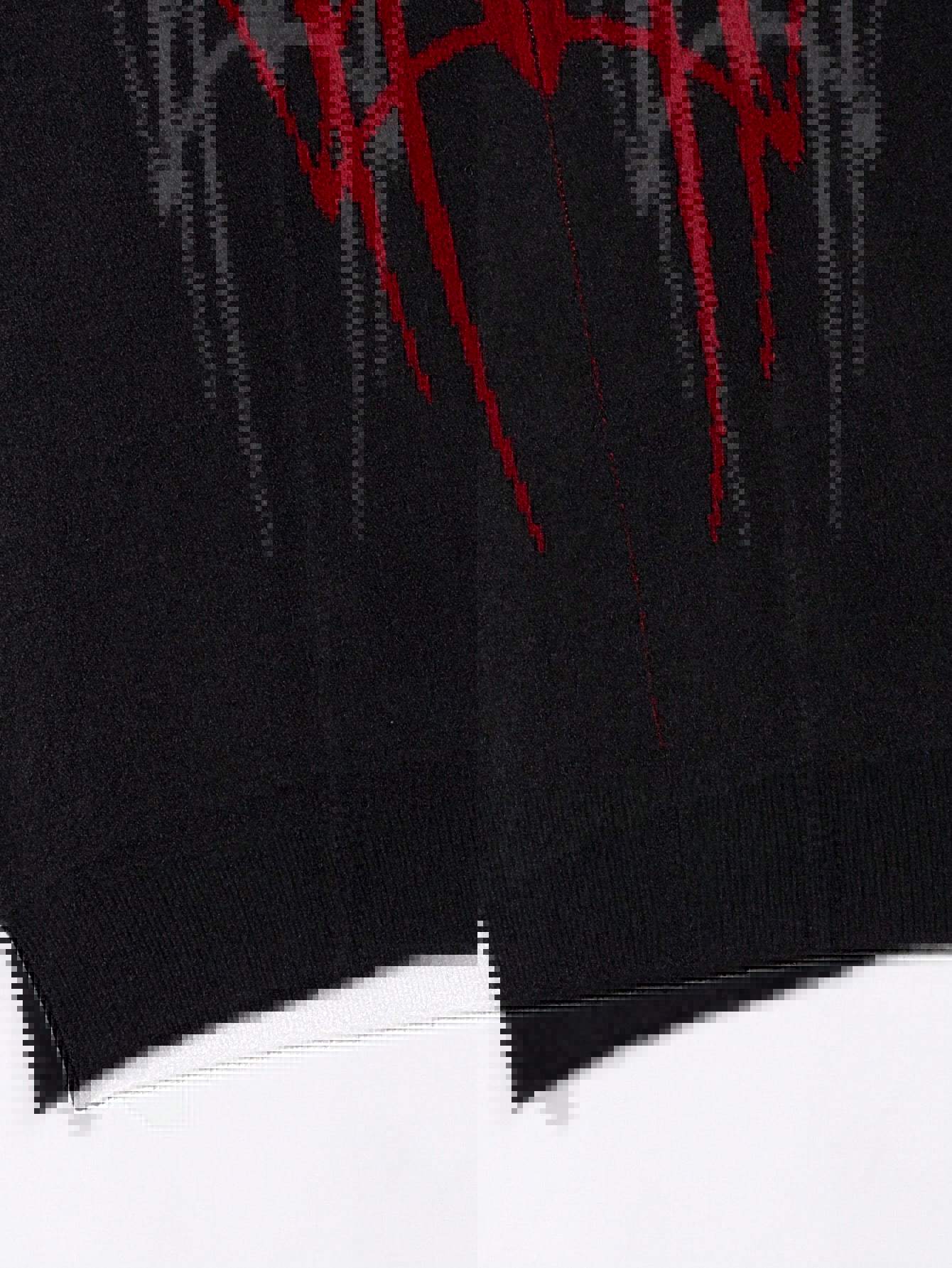 Men's Clothing new fashion casual street fashion long sleeved cardigan loose spider web dark unisex sweater_voghion.com