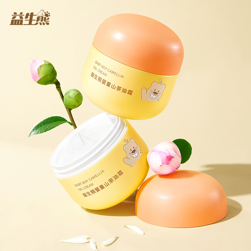 Probiotic Bear Children's Camellia Oil Cream Moisturizing Lotion Moisturizing Moisturizing Anti-Crack Baby Hip Protector Baby Face Cream