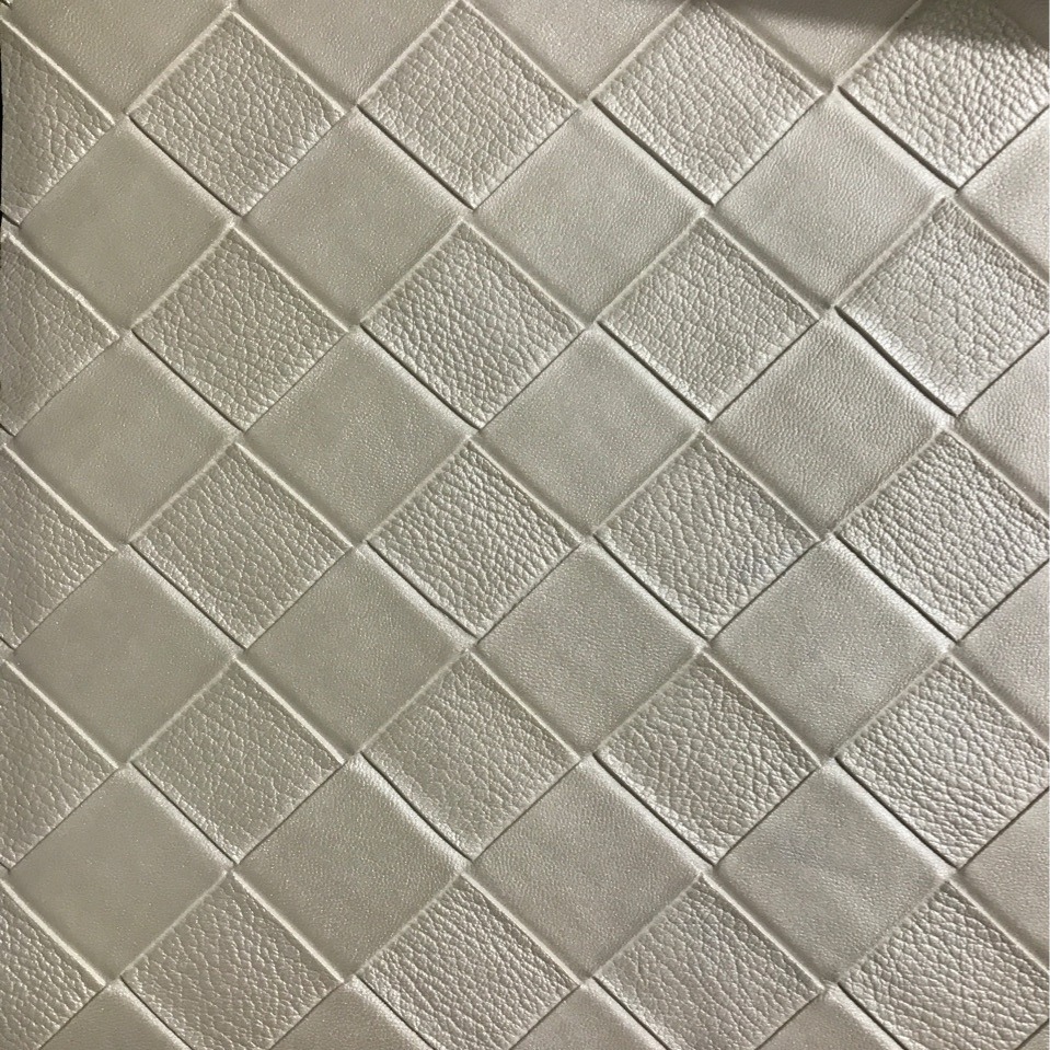 编织皮革 编织纹皮革 箱包市场家具布料常用PVC编织皮料