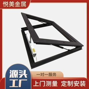 Translation electric skylight aluminum alloy frame balcony skylight semi-open fully open office anti-theft window manual translation skylight
