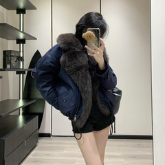 甜酷派克羽绒服女羽绒内胆工装休闲皮草外套狐狸毛领可拆卸年轻款