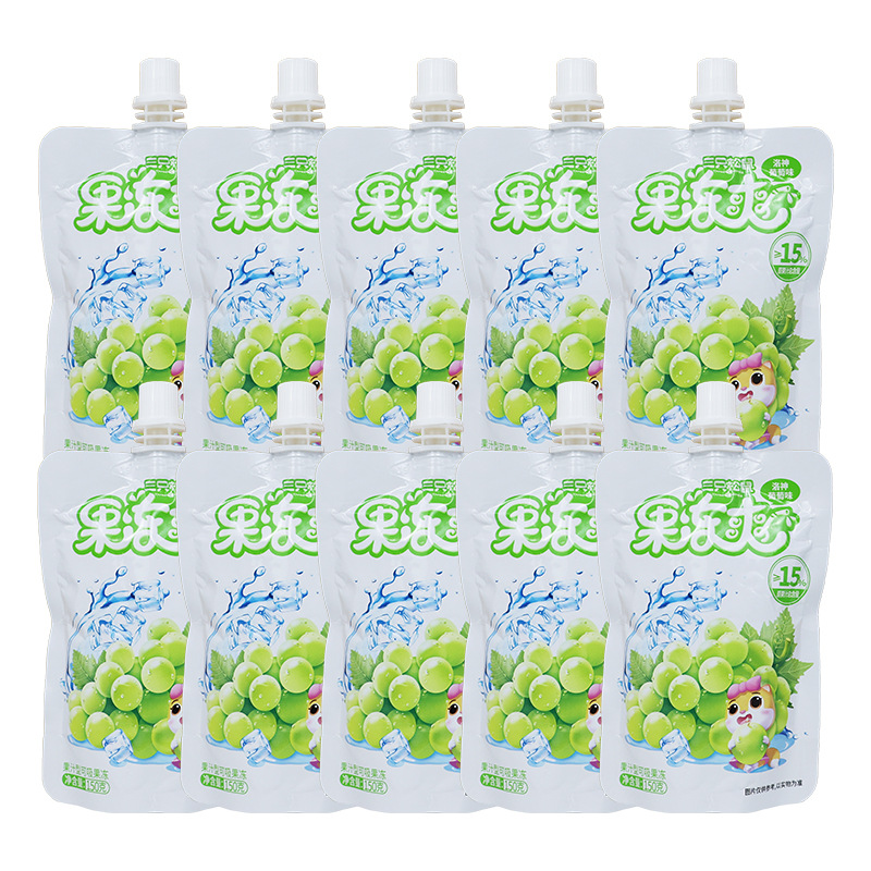 三只松鼠果冻爽150g葡萄味吸吸果冻夏天孩子解馋小吃零食