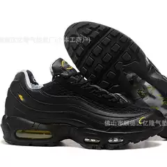 New color MAX95 air cushion 3m reflective shock absorption low-top running shoes pure source black warrior air cushion shoes European station cross-border