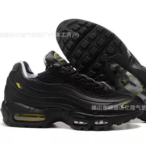 New color MAX95 air cushion 3m reflective shock absorption low-top running shoes pure source black warrior air cushion shoes European station cross-border