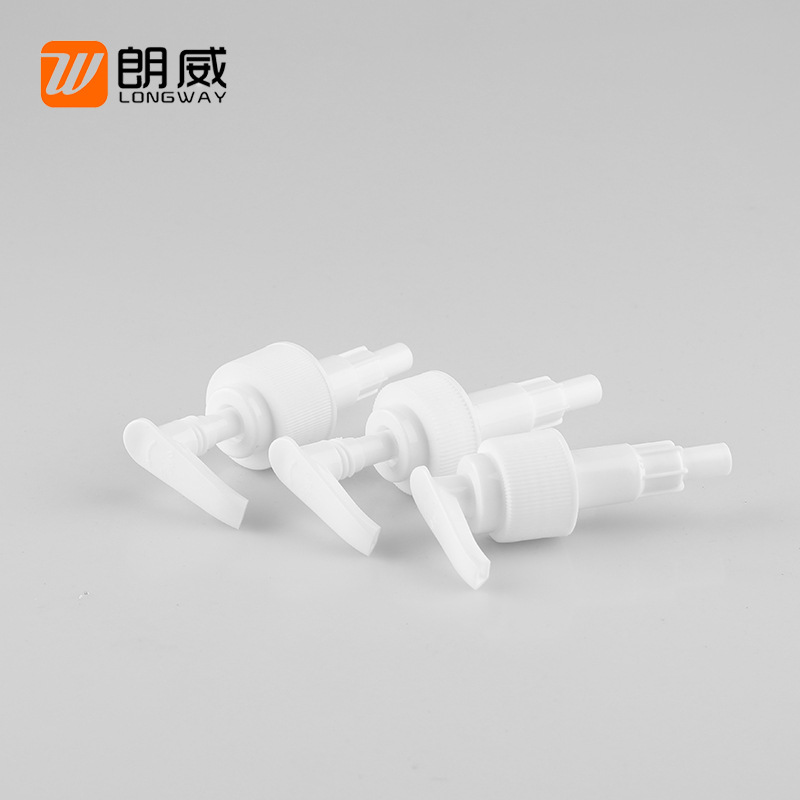 24mm/28mm cabeza de la bomba de loción blanca cabeza de la bomba de prensa personalizada fábrica al por mayor LW0201-A