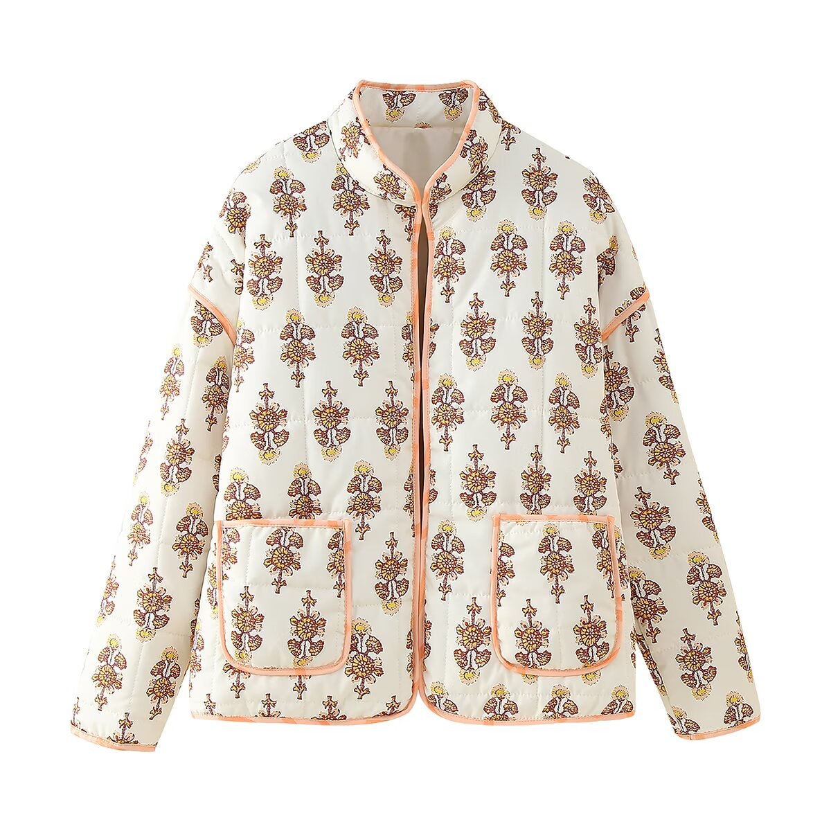 2024 Autumn/Winter New Product Women's Street Fashion Casual Printed Cotton Jacket w028 6246_voghion.com