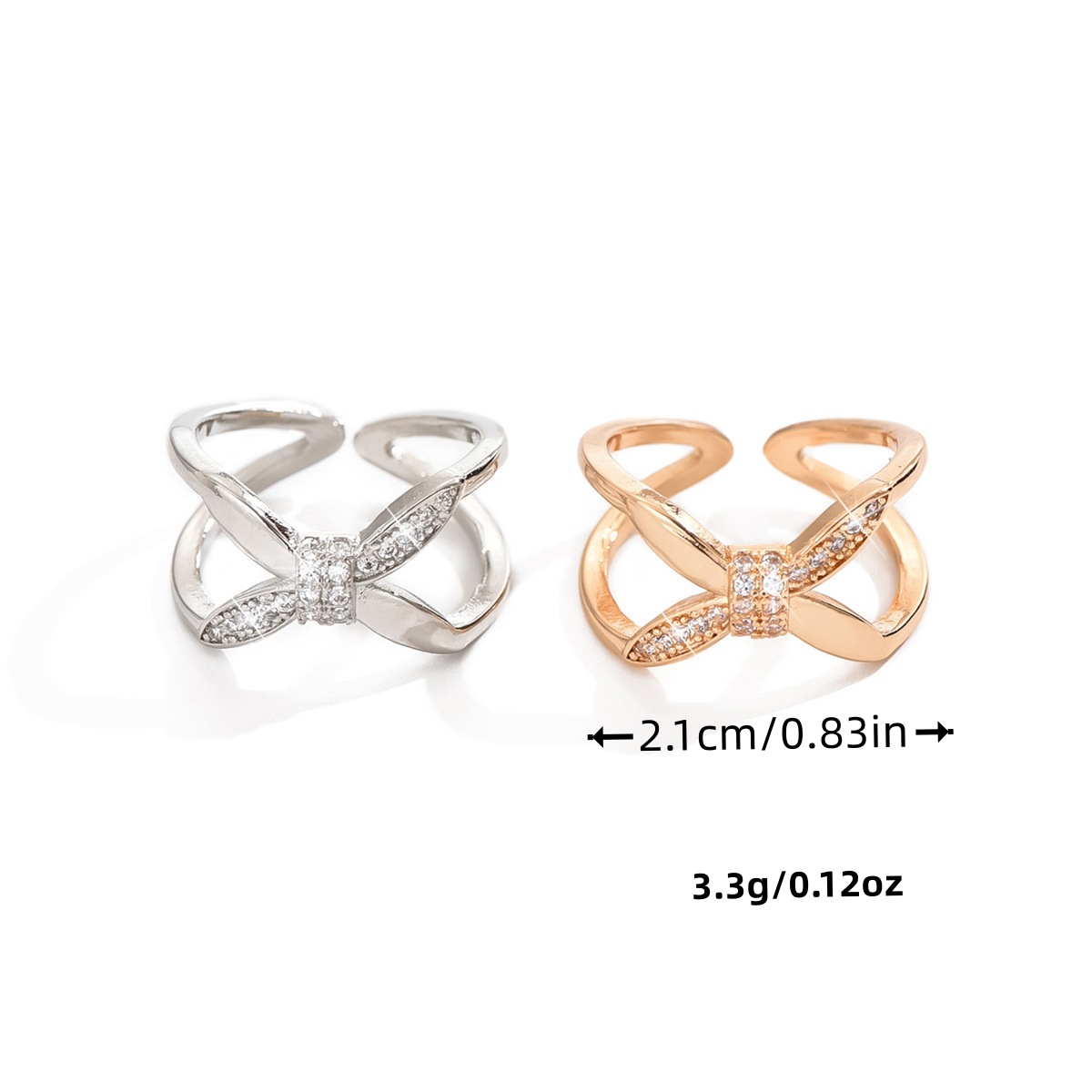 Nuevo anillo de lujo ligero coreano de nicho, anillo de bronce cruzado abierto, anillo de piedra de microcromo, anillo de dedo rojo