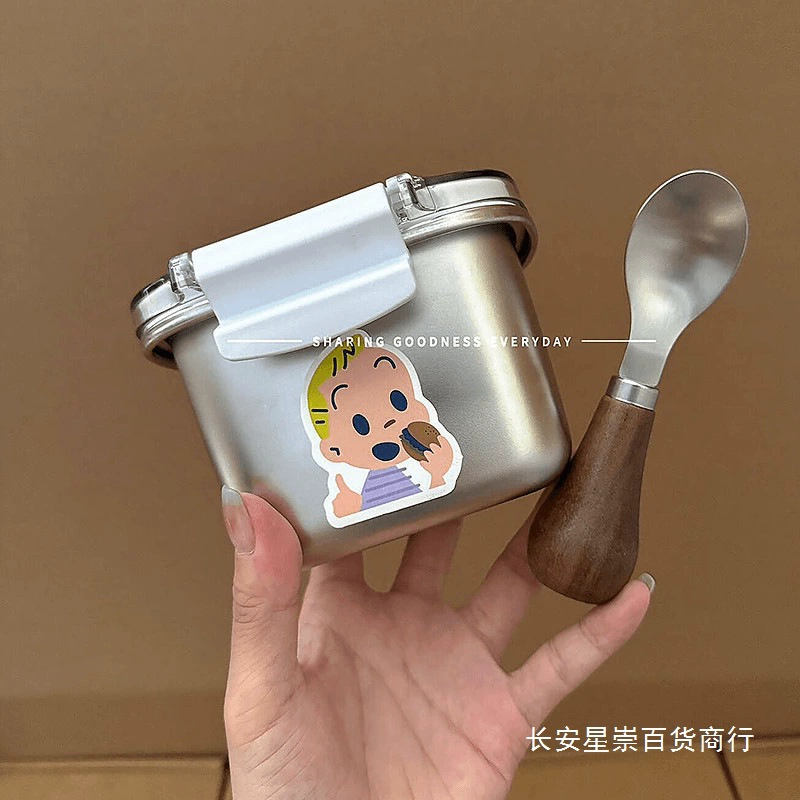 Нержавеющая сталь, герметичный контейнер для еды, фруктовый ланч-бокс, холодильник, портативный, полностью студенческий, оптовая продажа