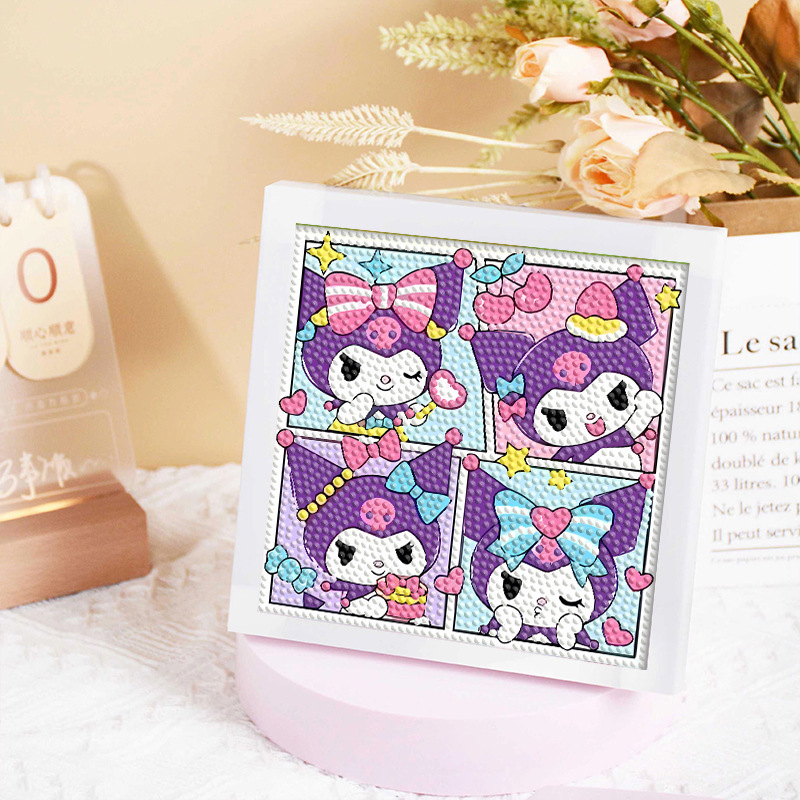 Diamante infantil DIY hecha a mano con material de marco paquete de dibujos animados Sanliou pegatinas de diamante regalo al por mayor pinturas de mampostería