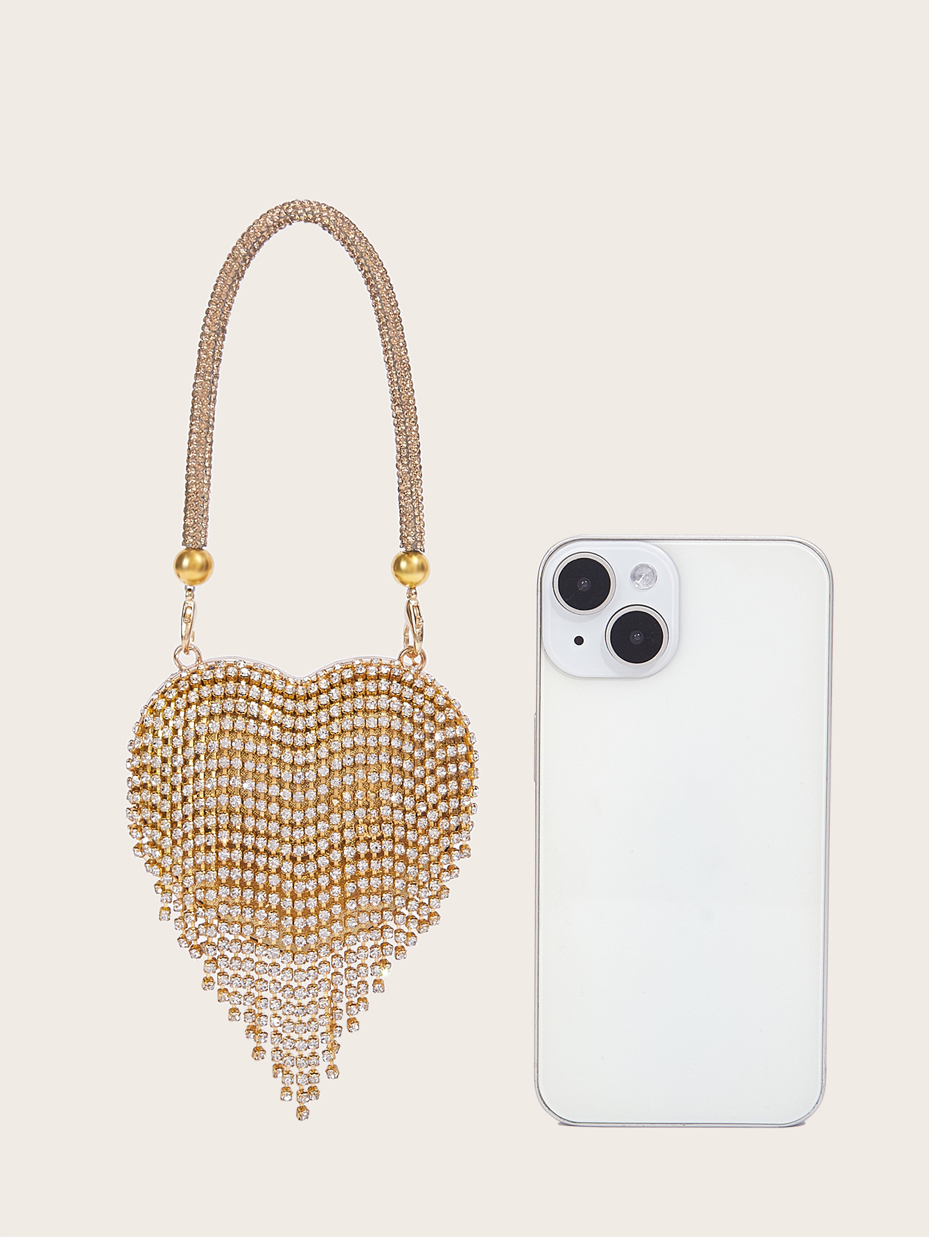 Mini Abendtasche Mit Herz-kette Für Damen_voghion.com
