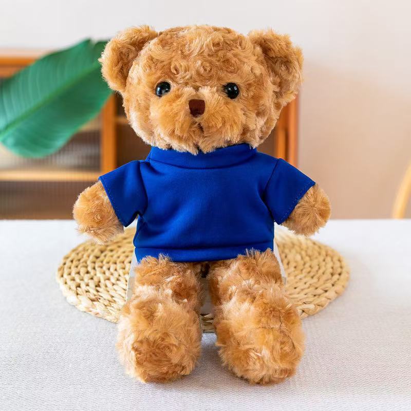 Blue t-shirt brown lemon bear