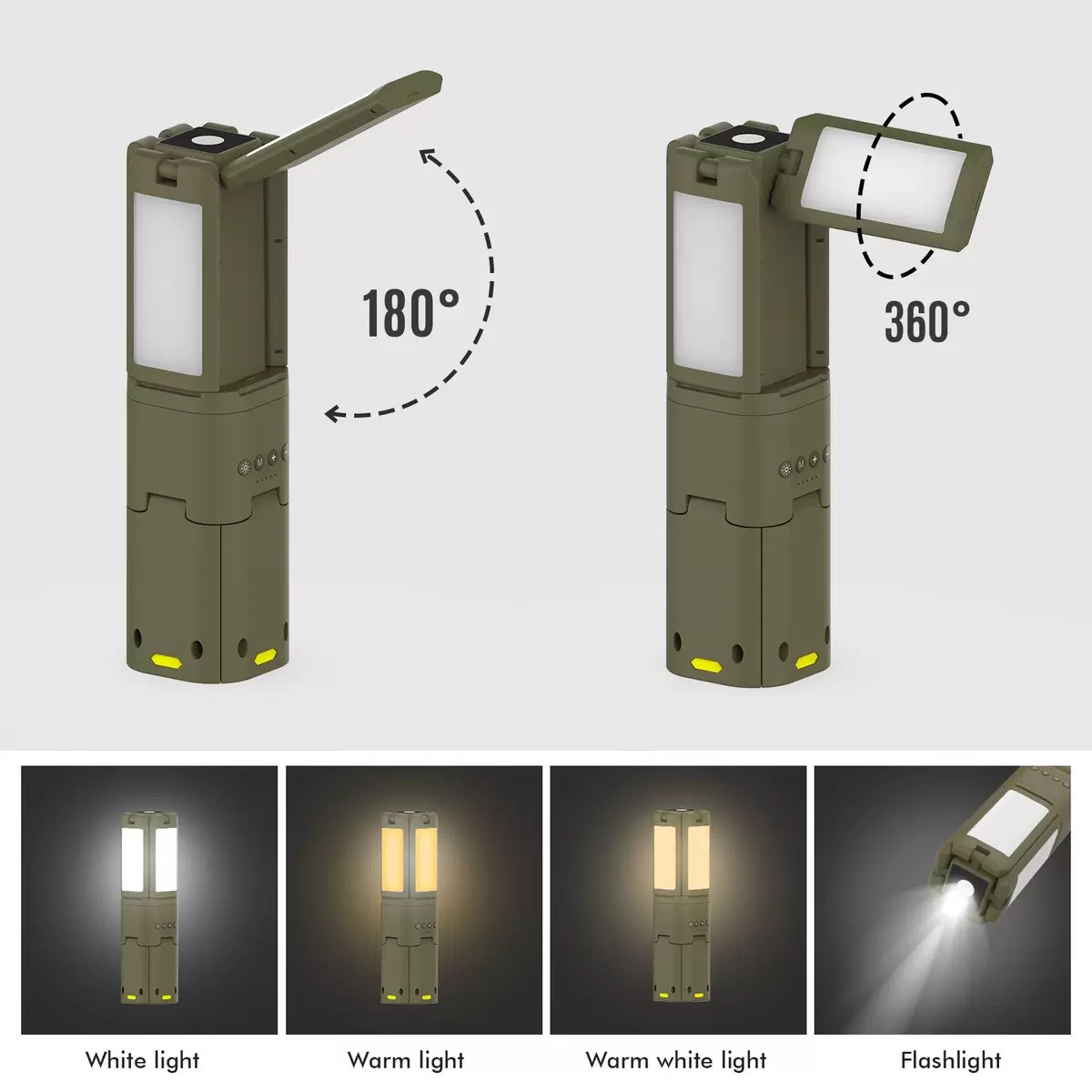 Multifunctional telescopic LED camping lamp