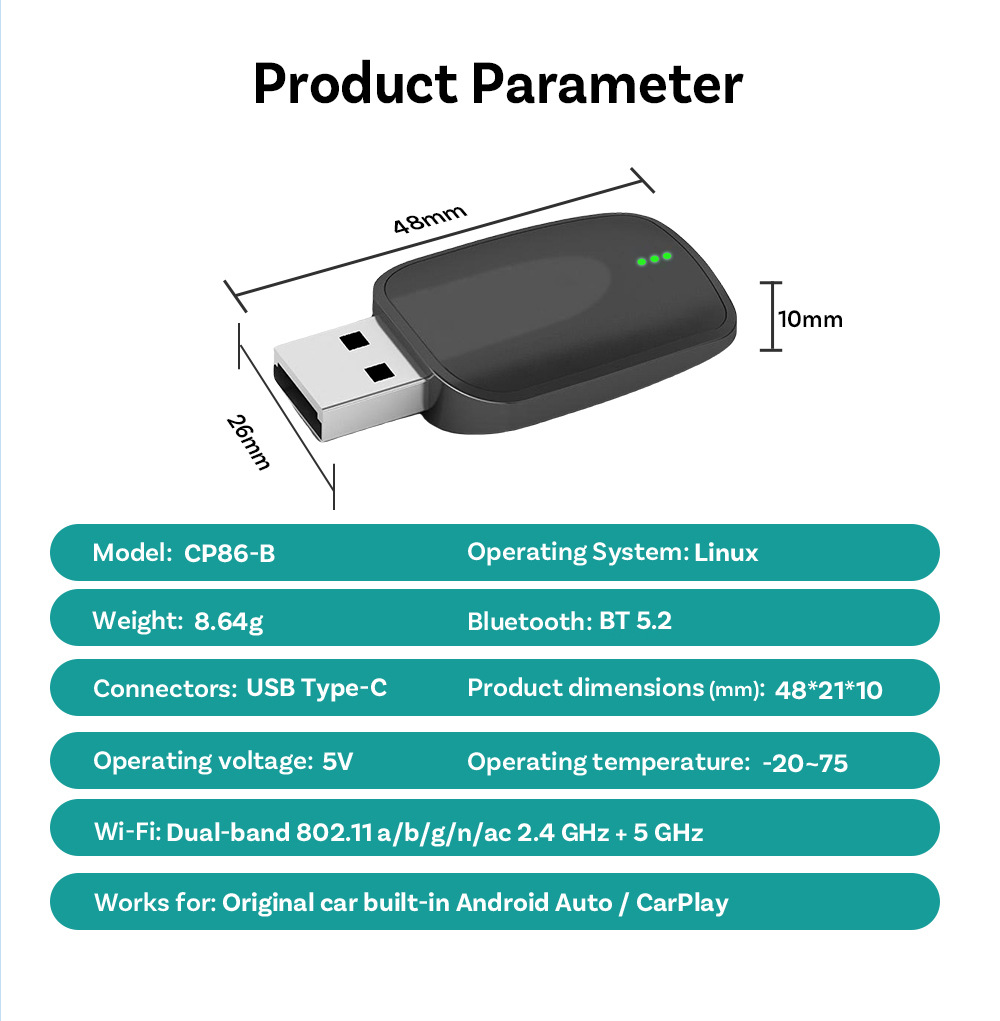 Wireless Carplay Box Oem Oem Customized Export Cross-Border Popular Smart Car-Machine Interconnection Carplay Box
