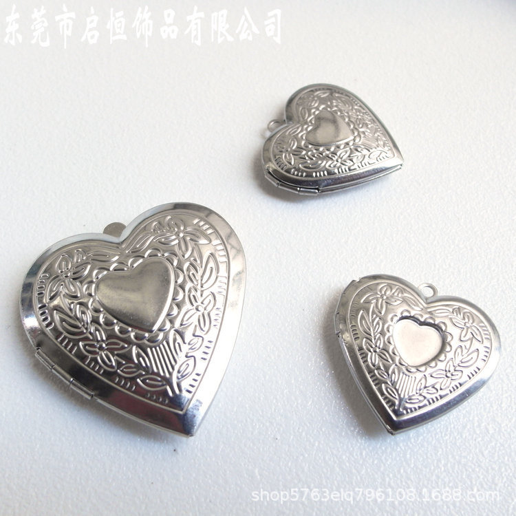 DIY jewelry/316 stainless steel pattern heart-shaped photo box peach heart photo box hanging foreign trade Europe and the United States photo frame manufacturers wholesale DIY jewelry/316 stainless steel pattern heart-shaped photo box peach heart photo box hanging foreign trade Europe and the United States photo frame manufacturers wholesale